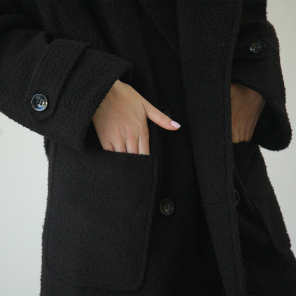 Nikki Chasin Lozano Shawl Collar Coat- Black Nikki Chasin Lozano Shawl Collar Coat- Black