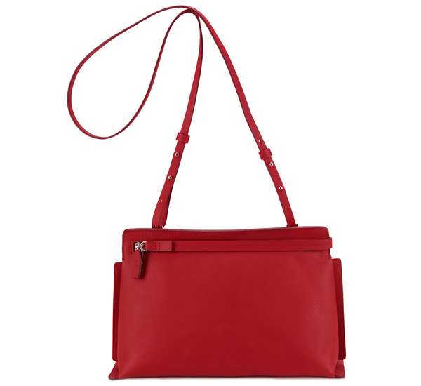 Red Medium Shoulder Pochette by Bonastre Red Medium Shoulder Pochette by Bonastre