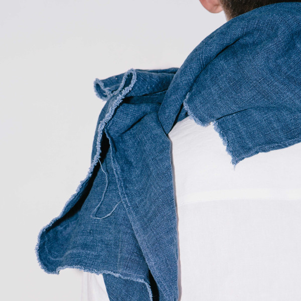 Blluemade Indigo Linen Scarf Blluemade Indigo Linen Scarf