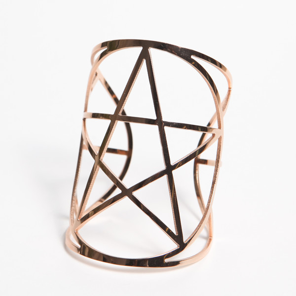 Mini Pentagram Cuff, Rose Gold Mini Pentagram Cuff, Rose Gold