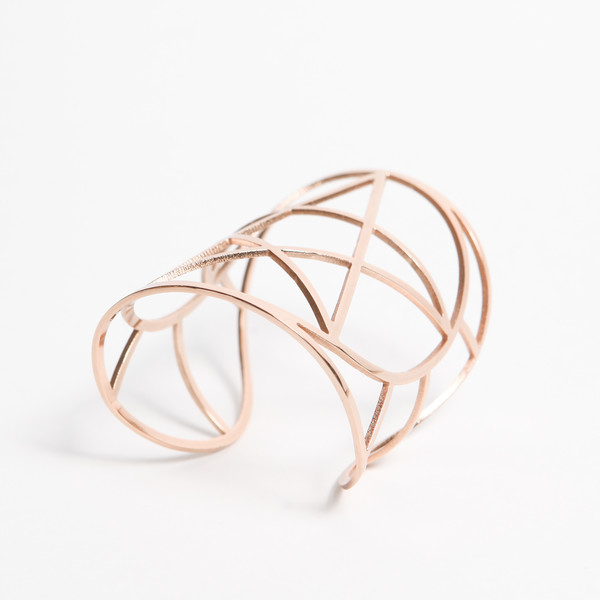 Mini Pentagram Cuff, Rose Gold Mini Pentagram Cuff, Rose Gold