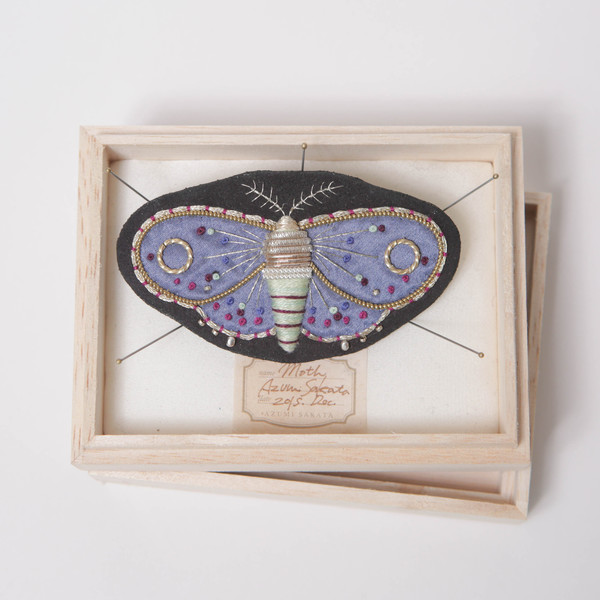Azumi Sakata Moth Brooch, Black - Medium Azumi Sakata Moth Brooch, Black - Medium