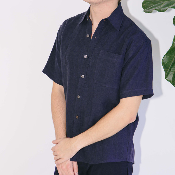 Blluemade Short-Sleeve Linen Shirt Blluemade Short-Sleeve Linen Shirt