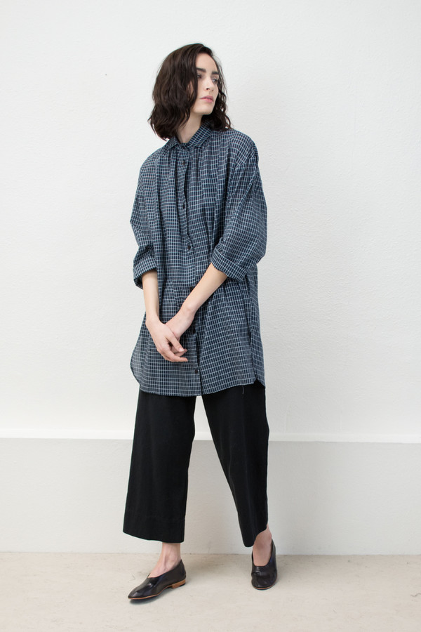 Micaela Greg Long Sleeve Grid Button Up Micaela Greg Long Sleeve Grid Button Up