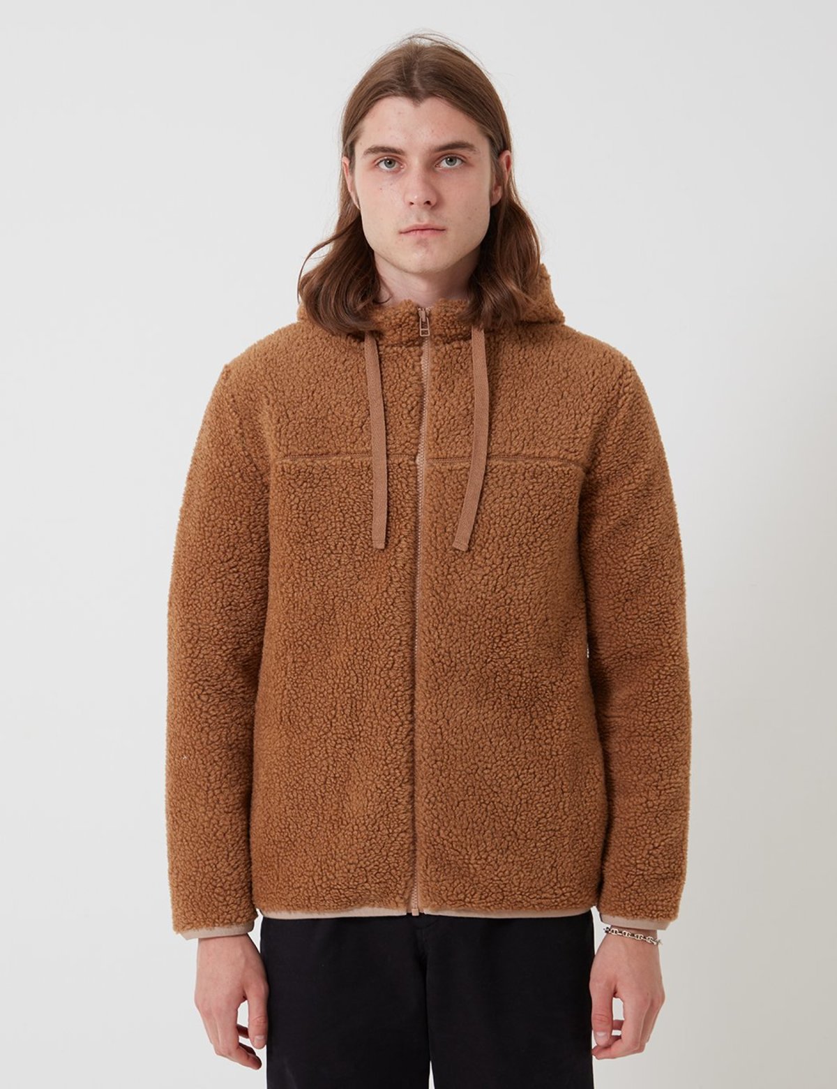 A.P.C. Rohan Fleece Hoodie - Camel 