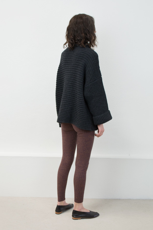Micaela Greg Melange Black Parallel Pullover Micaela Greg Melange Black Parallel Pullover