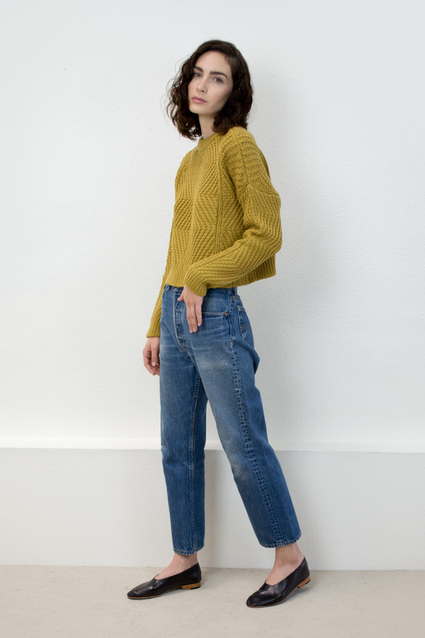 Micaela Greg Ochre Bevel Sweater Micaela Greg Ochre Bevel Sweater