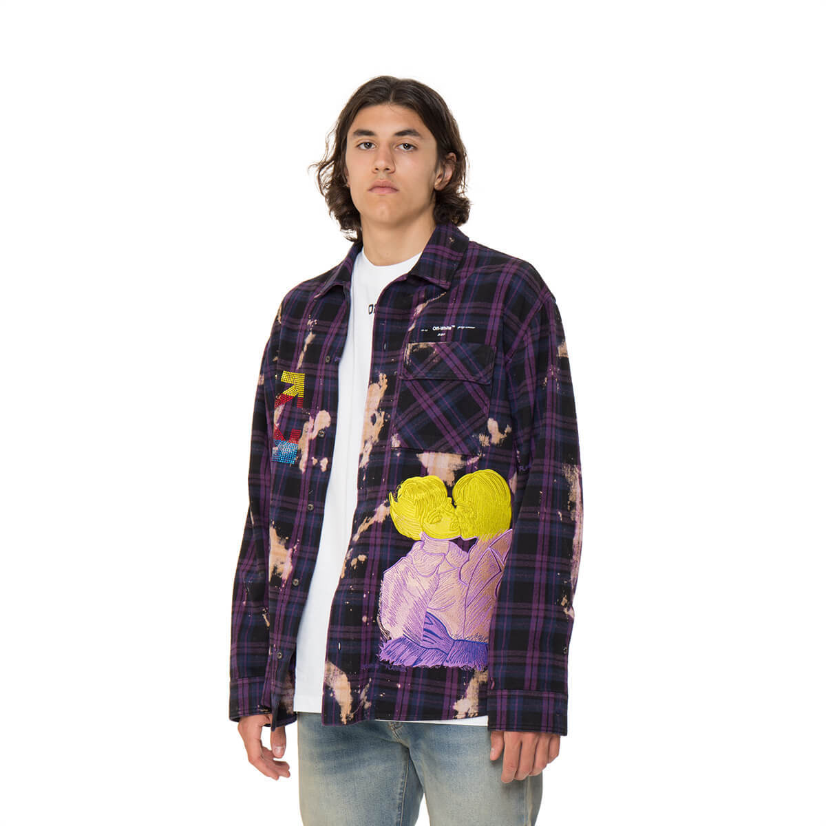 OFF-WHITE EV Flannel Check Shirt 