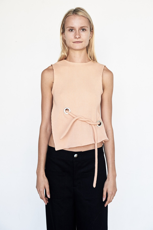 Faustine Steinmetz Cotton Sleeveless Rib Top Faustine Steinmetz Cotton Sleeveless Rib Top