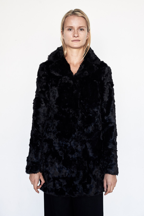 Goosecraft Faux Fur Coat - Black Goosecraft Faux Fur Coat - Black