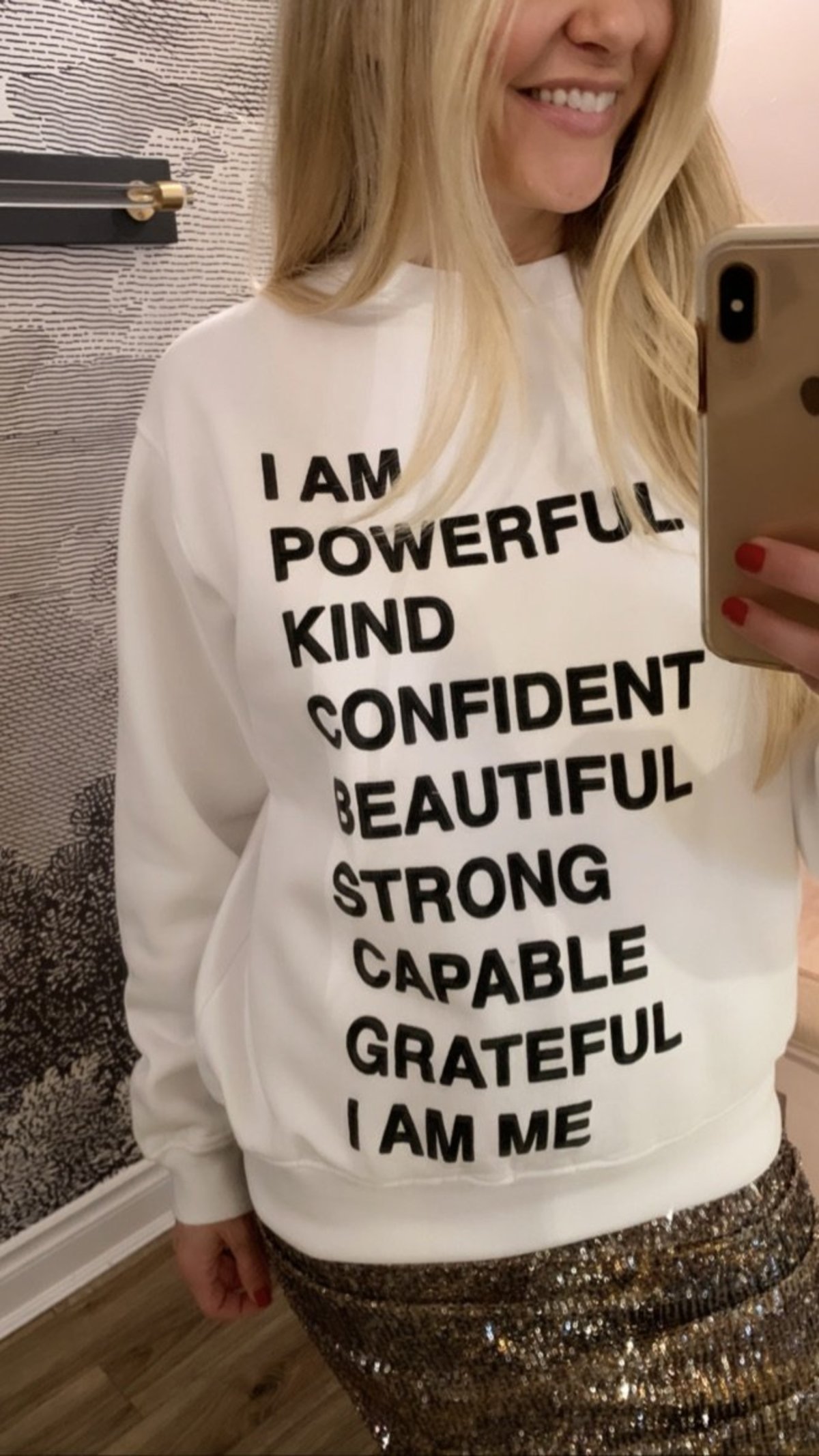 anine bing i am powerful sweatshirt