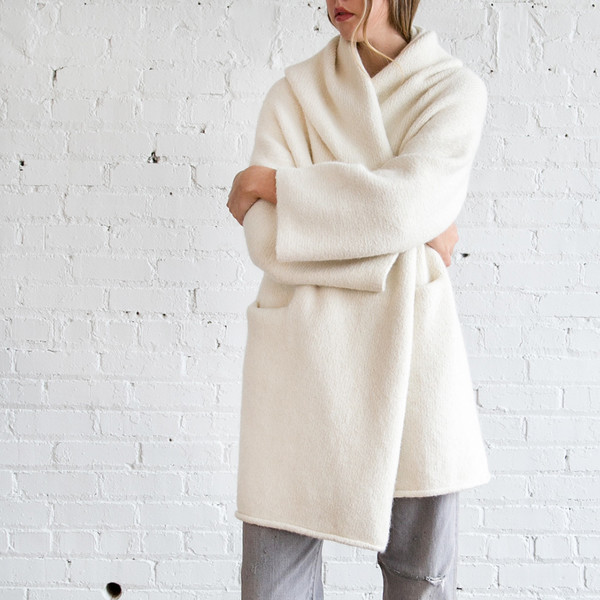 Lauren Manoogian Capote Coat White Lauren Manoogian Capote Coat White