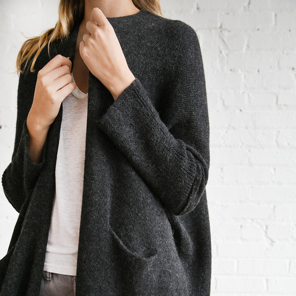 Lauren Manoogian Wide Cardigan Dark Charcoal -SOLD OUT Lauren Manoogian Wide Cardigan Dark Charcoal -SOLD OUT