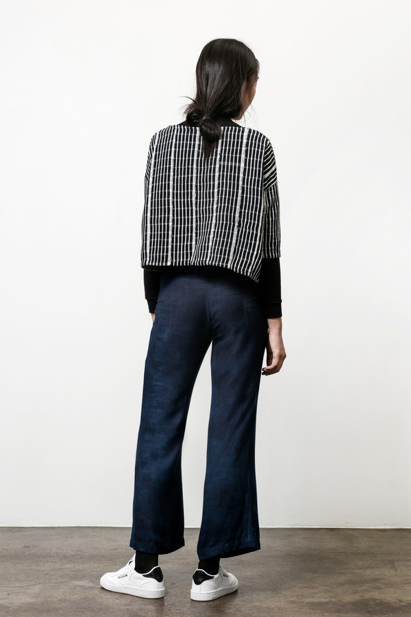 Osei-Duro Box Top in Handwoven Grid Osei-Duro Box Top in Handwoven Grid