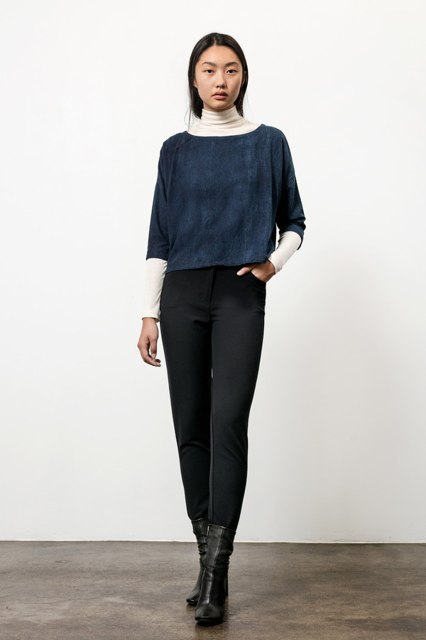 Osei-Duro Box Top in Natural Indigo Osei-Duro Box Top in Natural Indigo