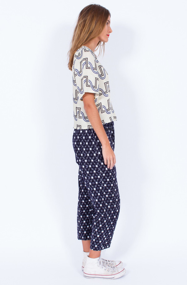Dusen Dusen CREAM DUO WEAVE YES TEE Dusen Dusen CREAM DUO WEAVE YES TEE