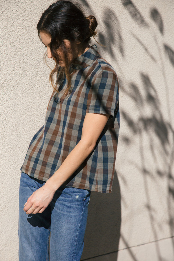 stateside plaid button blouse stateside plaid button blouse
