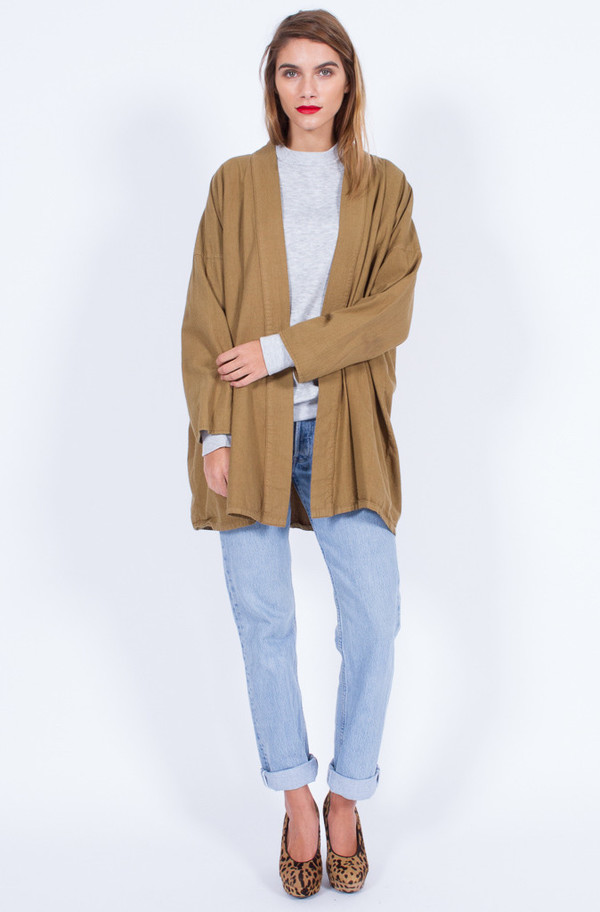 MUSTARD COTTON KIMONO (ONE SIZE) MUSTARD COTTON KIMONO (ONE SIZE)