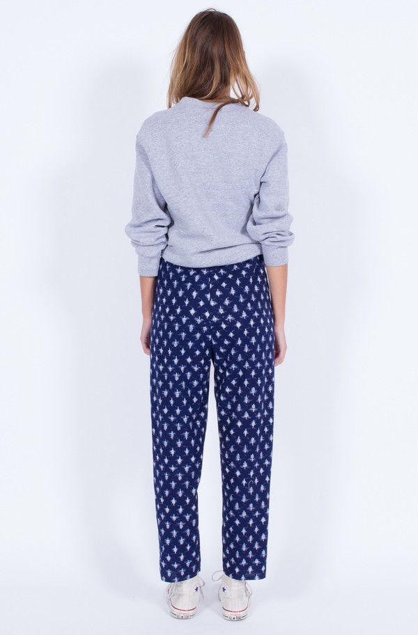 Yo Vintage! Navy Ikat Print Pants (Med-Large) Yo Vintage! Navy Ikat Print Pants (Med-Large)