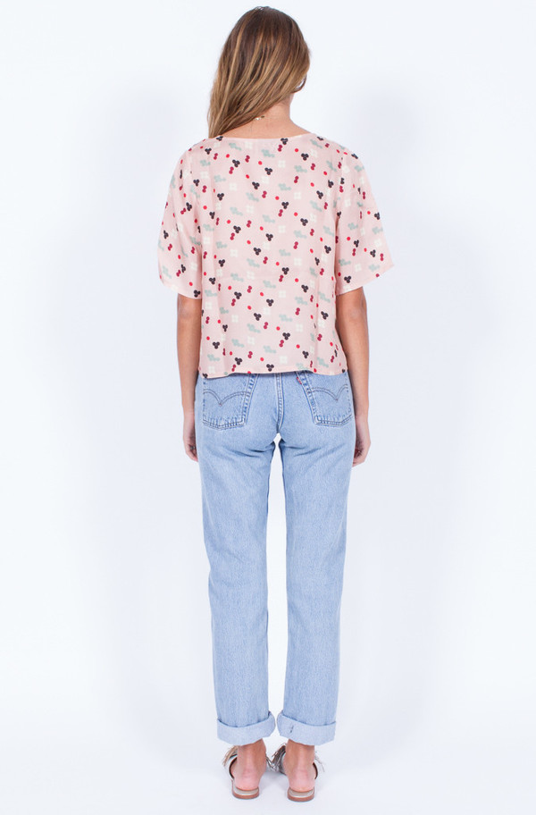 Dusen Dusen PINK FIVE DOT YES TEE Dusen Dusen PINK FIVE DOT YES TEE