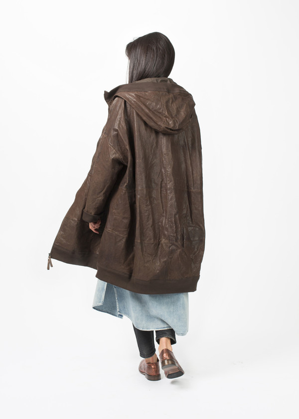 Rundholz Hooded Leather Trench Rundholz Hooded Leather Trench