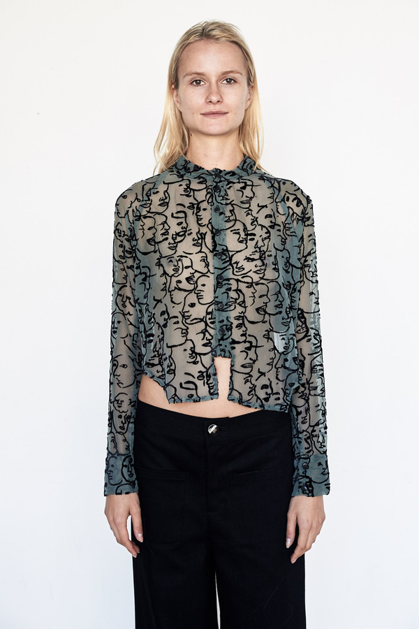 ECKHAUS LATTA Short Button Front Shirt ECKHAUS LATTA Short Button Front Shirt