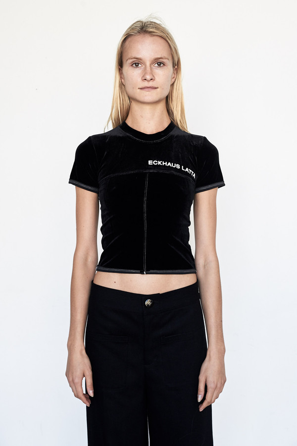 ECKHAUS LATTA Velvet Baby Tee ECKHAUS LATTA Velvet Baby Tee