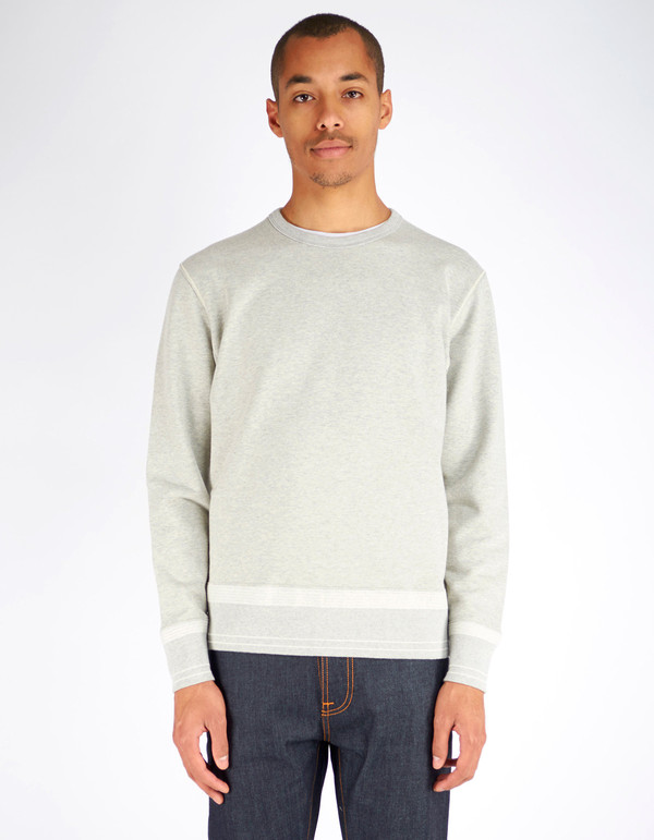 Men's Shuttle notes Furrow Crew Sweater Grey Men's Shuttle notes Furrow Crew Sweater Grey