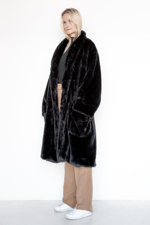 Assembly New York Faux Fur Full Robe Coat Assembly New York Faux Fur Full Robe Coat