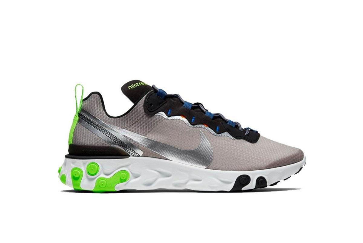 nike react grey green