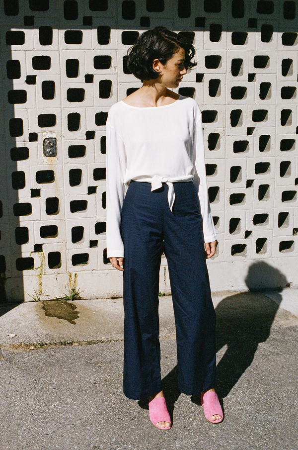 Objects Without Meaning Wide Leg Pant - navy Objects Without Meaning Wide Leg Pant - navy