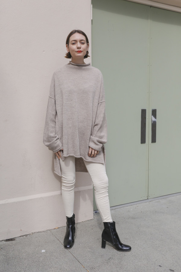 Lauren Manoogian Cashmere Rib Leggings in Bone Lauren Manoogian Cashmere Rib Leggings in Bone