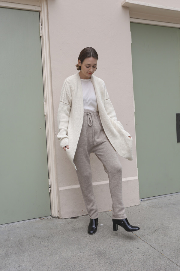 Lauren Manoogian Fisherman Cardigan in White Lauren Manoogian Fisherman Cardigan in White