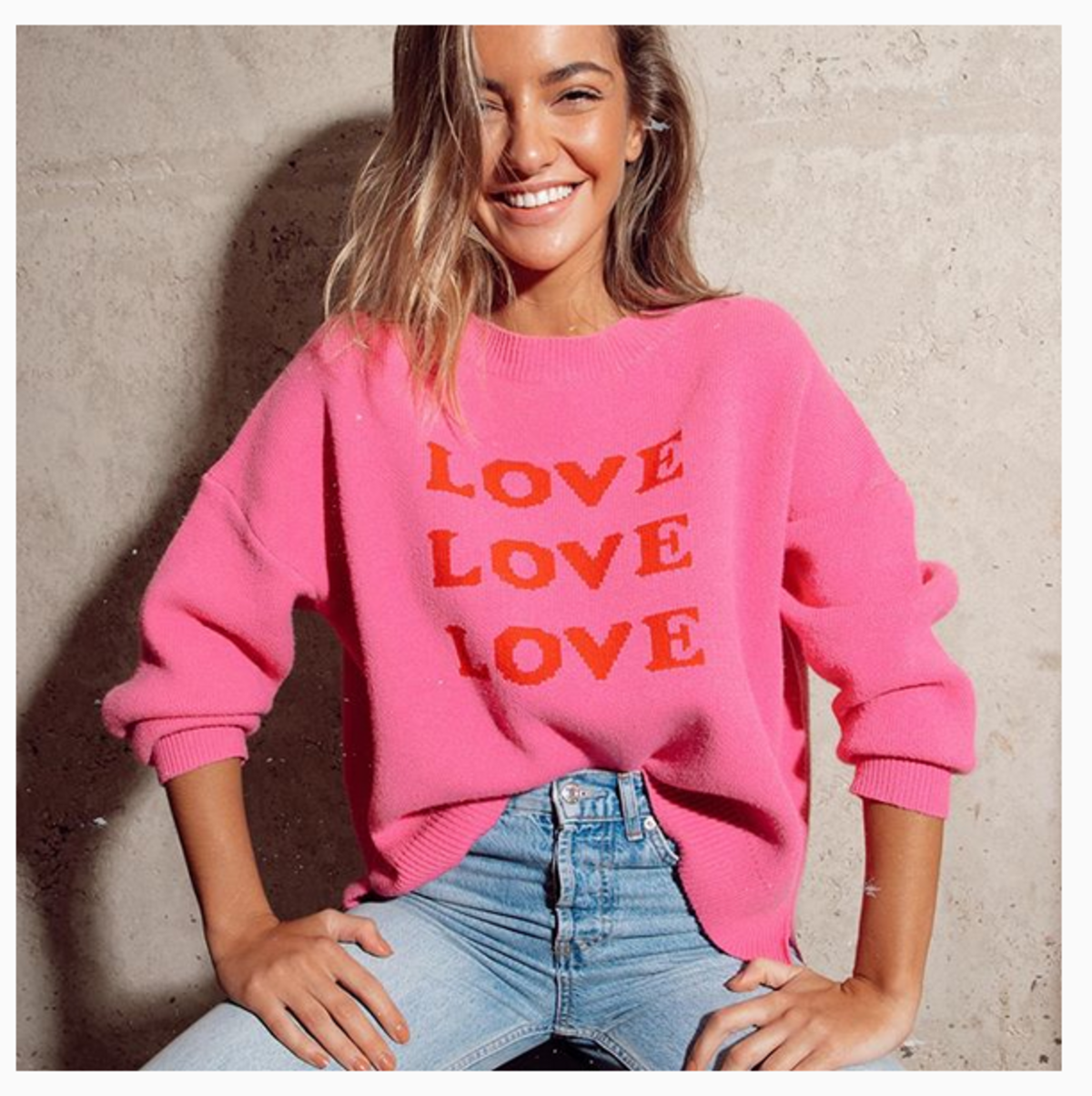 FULLY DRESSED Love Knit Sweater - Pink 