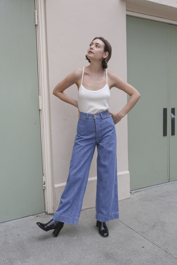 Caron Callahan Stewart Pant in Blue Denim Caron Callahan Stewart Pant in Blue Denim