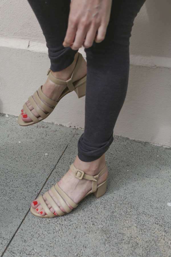 Maryam Nassir Zadeh Palma Low Sandal in Camel Calf Maryam Nassir Zadeh Palma Low Sandal in Camel Calf