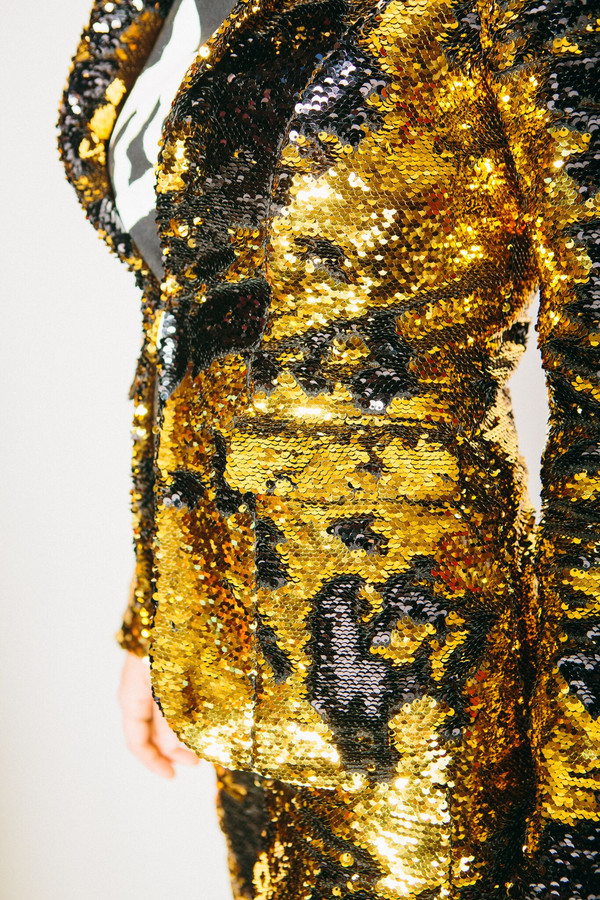 Any Old Iron Gold/Black Sequin Suit Jacket Any Old Iron Gold/Black Sequin Suit Jacket