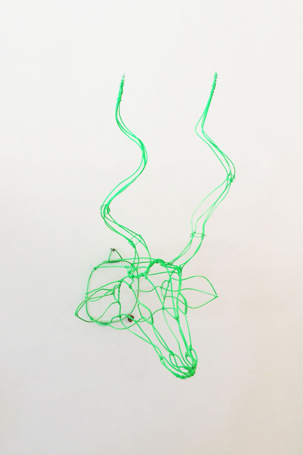 7 on Locust Wire Nyala Head - Green 7 on Locust Wire Nyala Head - Green