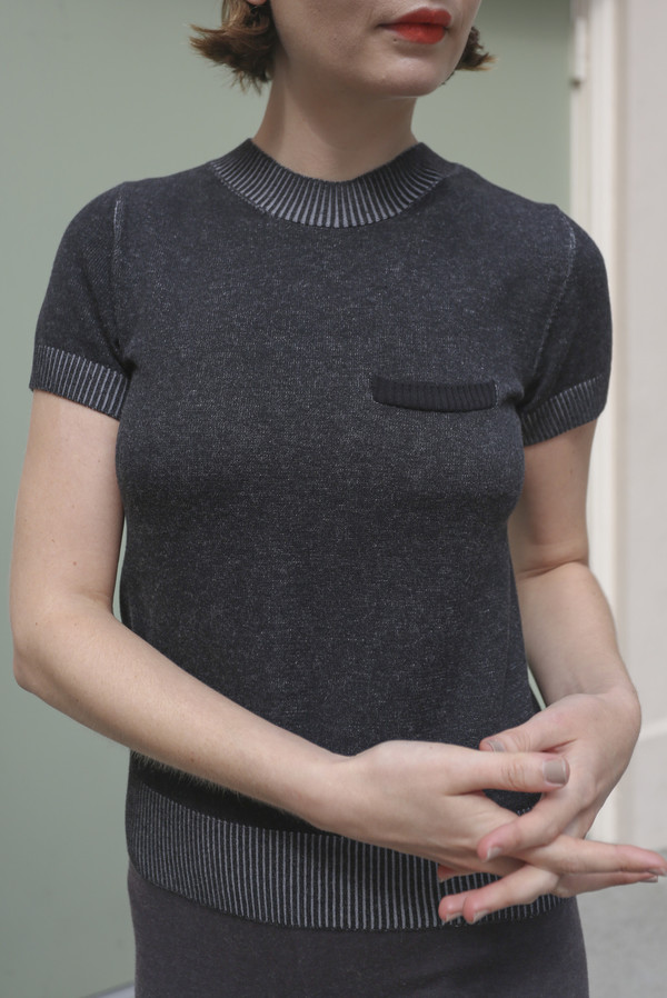 Woolly Bully Pocket Top in Black Woolly Bully Pocket Top in Black
