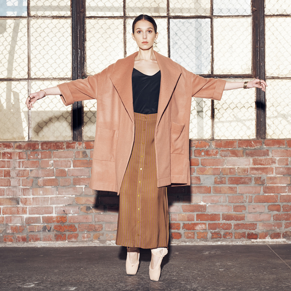 WOOL KIMONO COAT - BLACK WOOL KIMONO COAT - BLACK
