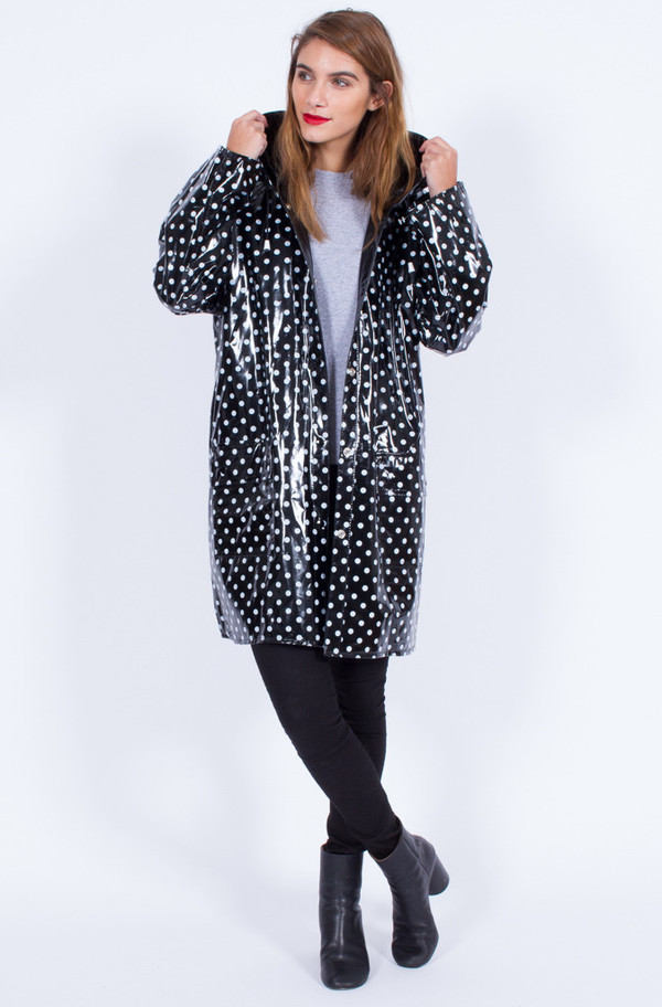 Yo Vintage! POLKA DOT RAINCOAT (ONE SIZE) Yo Vintage! POLKA DOT RAINCOAT (ONE SIZE)