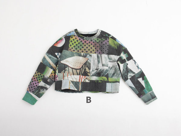 Berenik Printed Crop Sweatshirt Berenik Printed Crop Sweatshirt