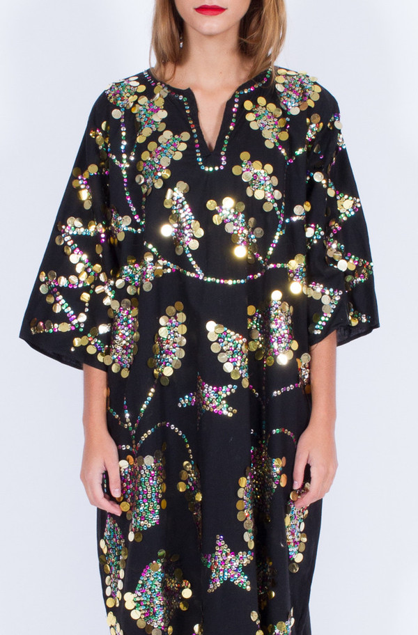 SEQUIN BLACK DRESS (ONE SIZE) SEQUIN BLACK DRESS (ONE SIZE)