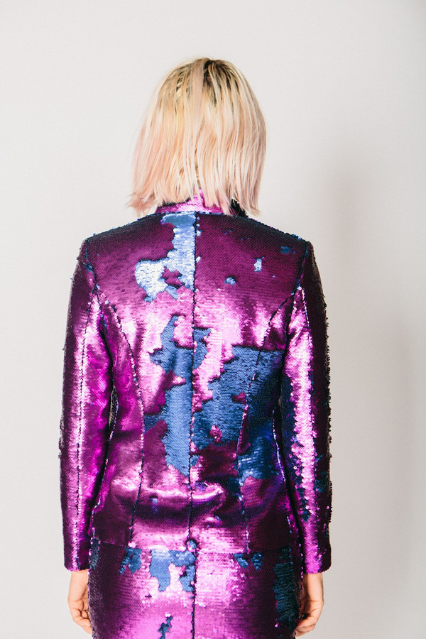 Any Old Iron Purple/Blue Sequin Suit Jacket Any Old Iron Purple/Blue Sequin Suit Jacket