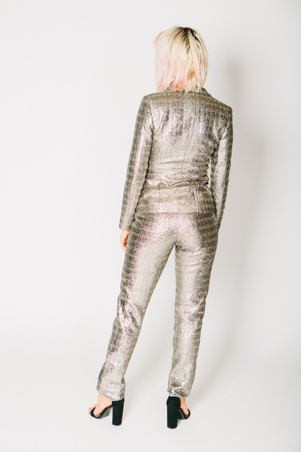Any Old Iron Silver Metallic Wool Suit Any Old Iron Silver Metallic Wool Suit