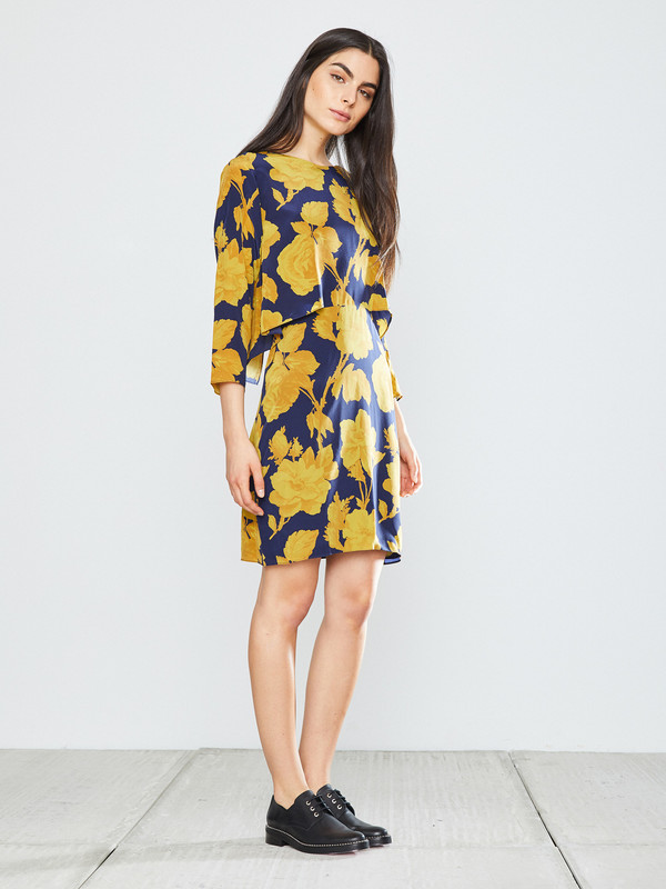 WHiT Chelsea Dress in Rose Print WHiT Chelsea Dress in Rose Print
