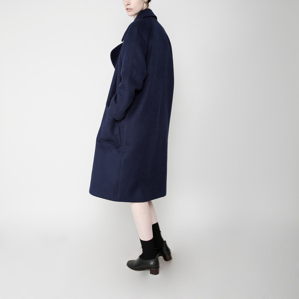 7115 by Szeki Long Wool Coat - Navy FW16 7115 by Szeki Long Wool Coat - Navy FW16