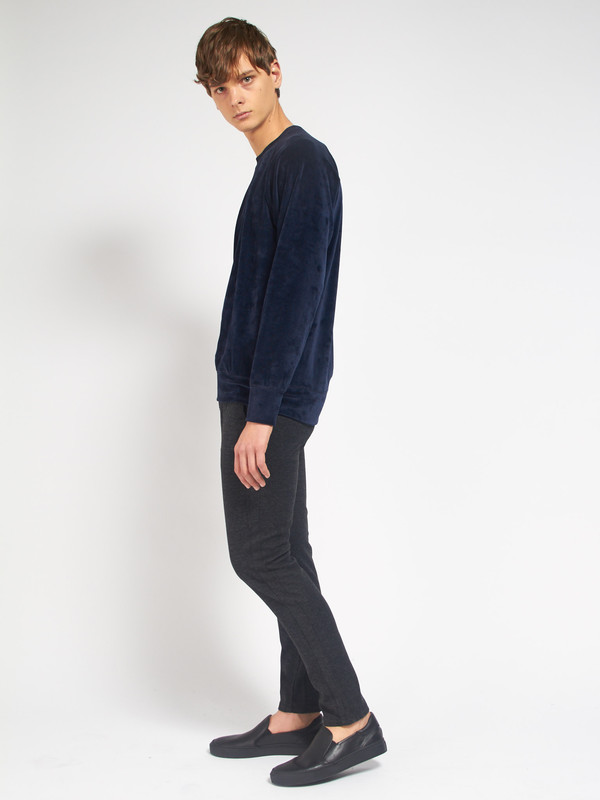 La Paz Cunha Velour Sweatshirt Blue La Paz Cunha Velour Sweatshirt Blue
