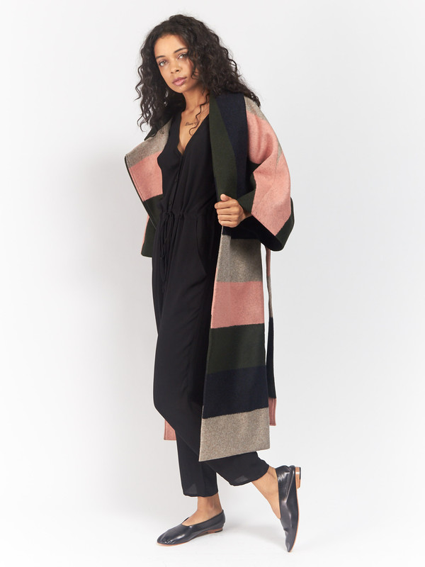 Henrik Vibskov Cape Stripe Coat Henrik Vibskov Cape Stripe Coat