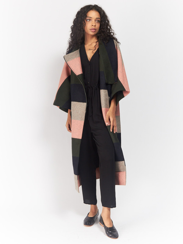 Henrik Vibskov Cape Stripe Coat Henrik Vibskov Cape Stripe Coat